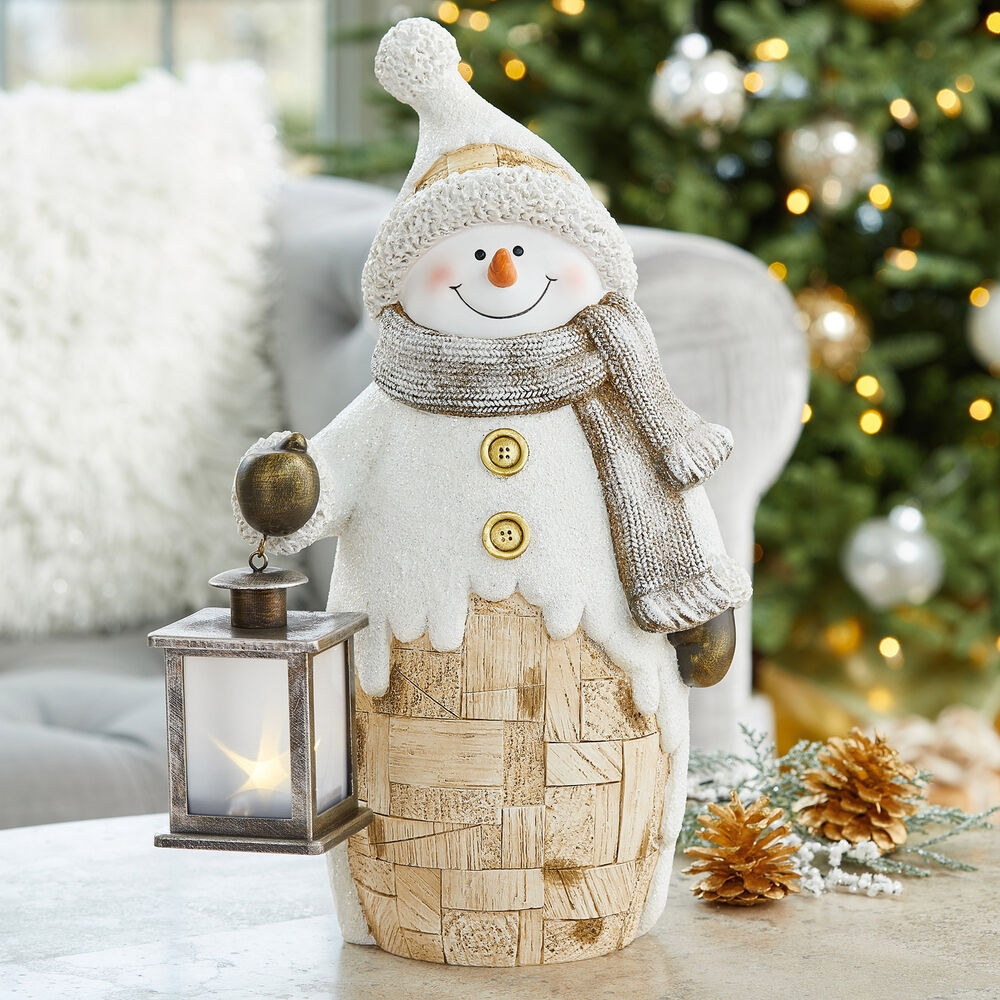 Holiday Figurine with LED Lantern