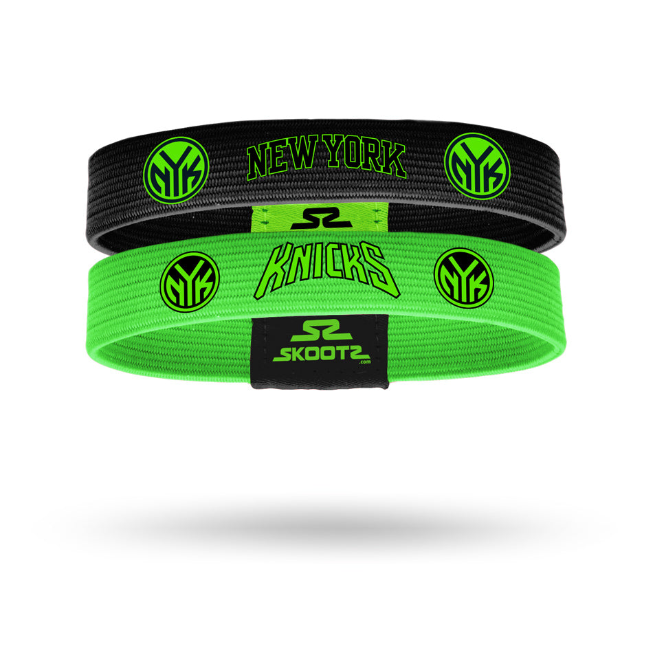 New York Knicks Neon Green 2 Pack NBA Wristbands