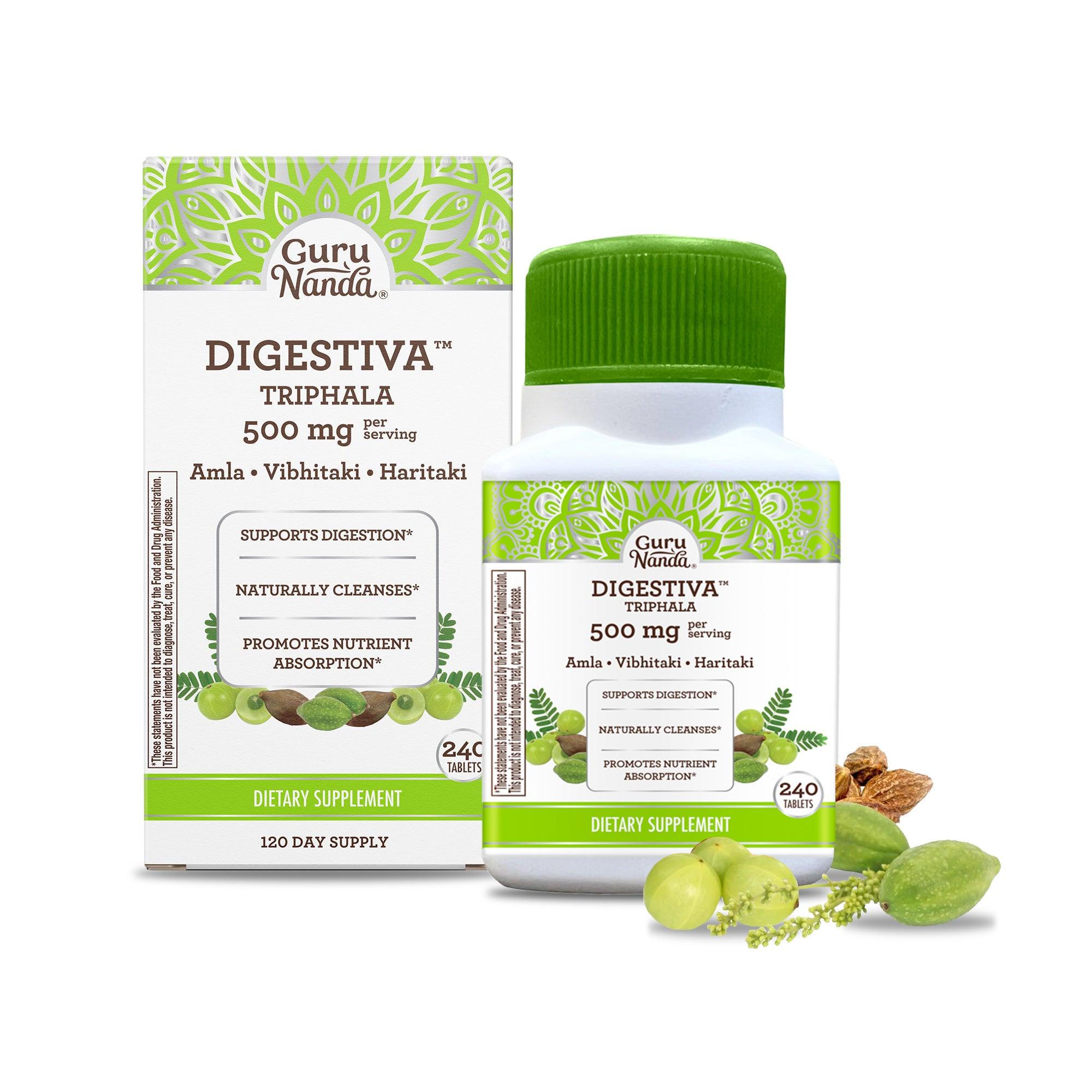 Digestiva Triphala - 240 Vegan Tablets (12-Pack)