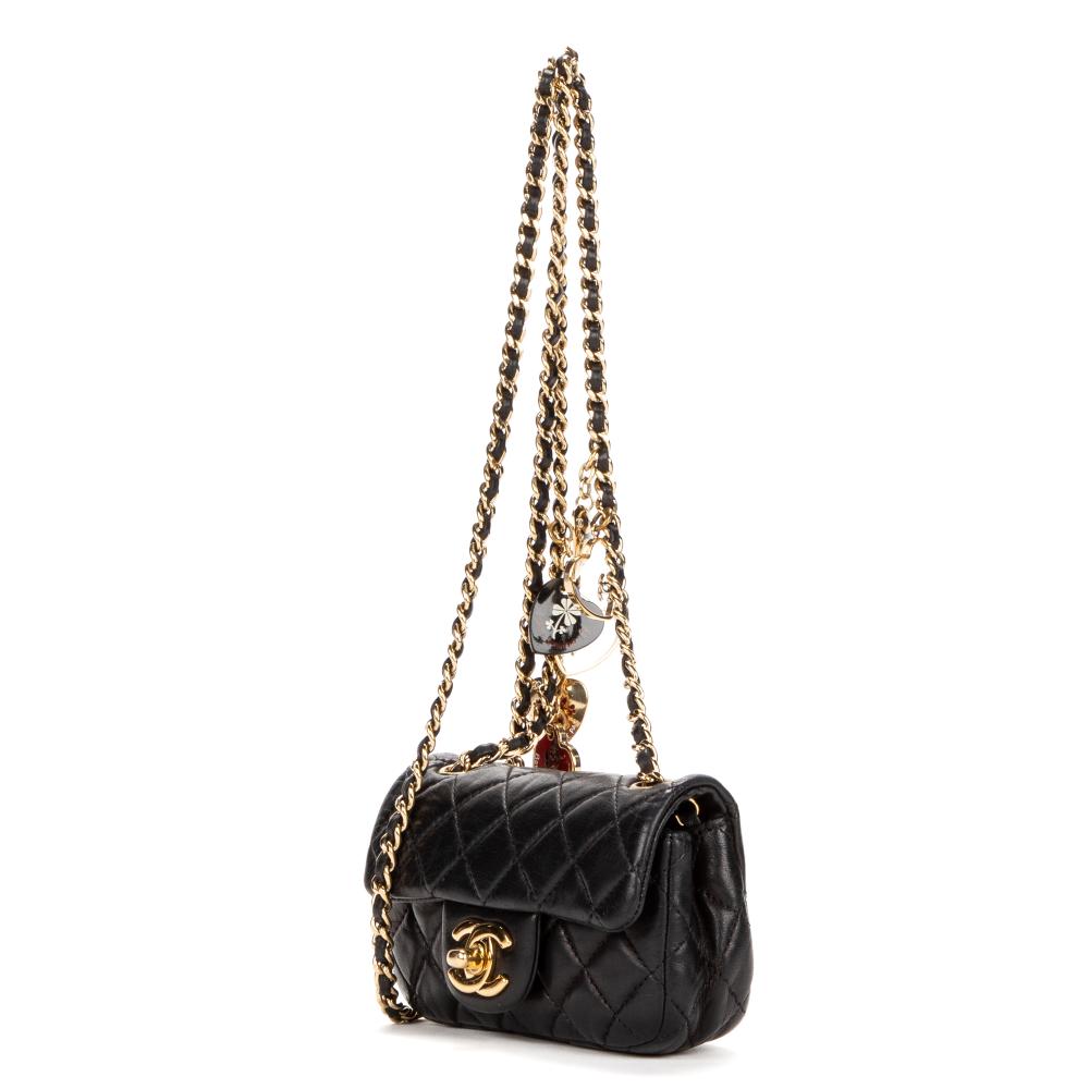 Chanel Black Mini Valentines Day Single Flap Shoulder Bag