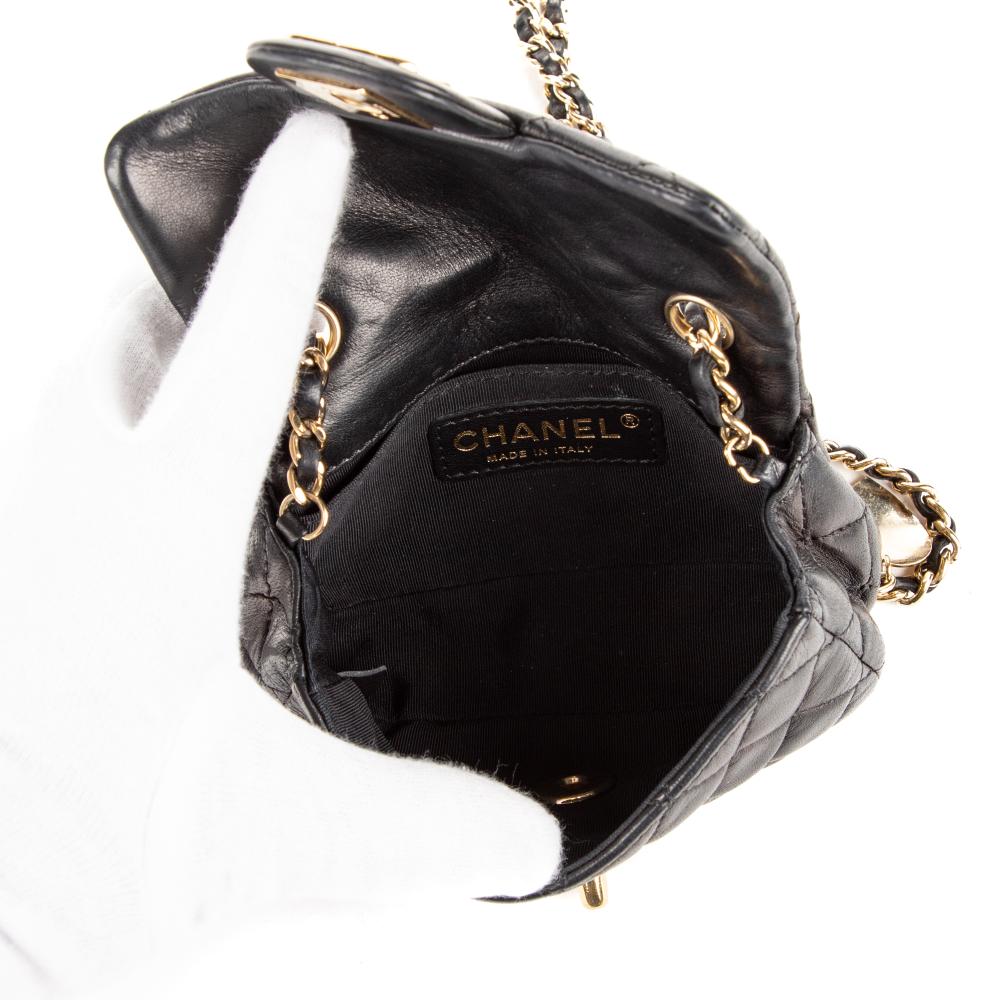 Chanel Black Mini Valentines Day Single Flap Shoulder Bag