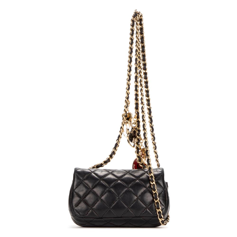 Chanel Black Mini Valentines Day Single Flap Shoulder Bag