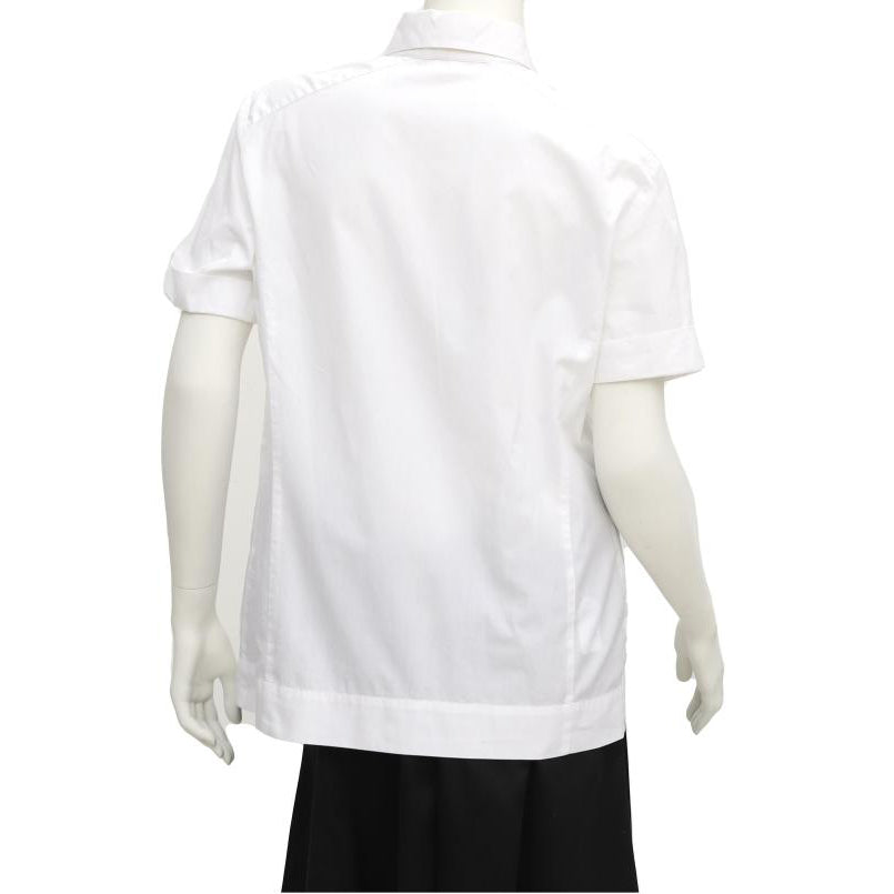 Chanel White Shirt with Gold-tone Buttons -  Size: 42 FR / Medium