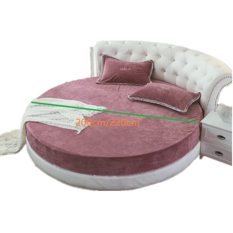 Velvet Fabric Round Bedsheet And Pillowcover