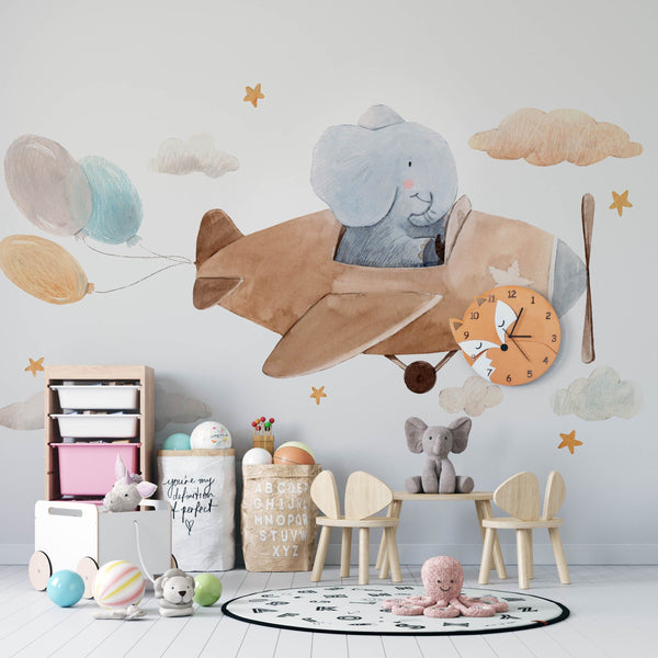 Flying Elephant Wallpaper Mural