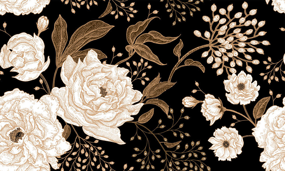 Elegant Floral Wallpaper Mural | Ever Wallpaper UK