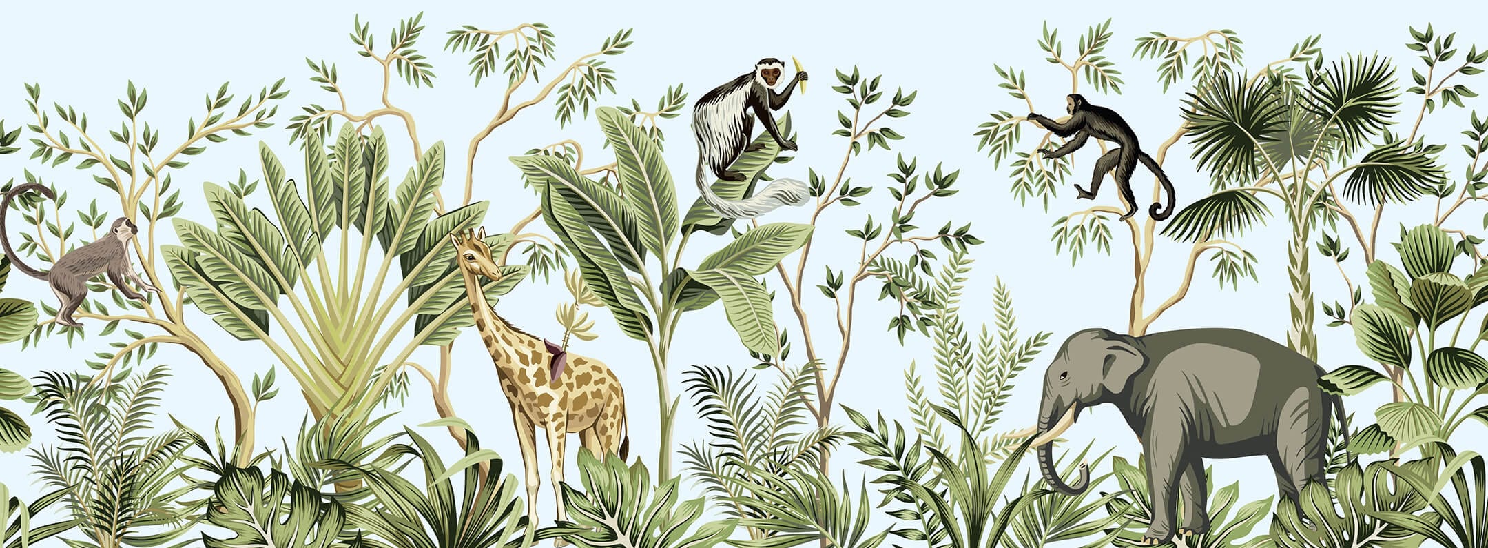 Animals In Jungle Mural Wallpaper Ever Wallpaper Uk Animals In Jungle Mural Wallpaper Ever Wallpaper Uk