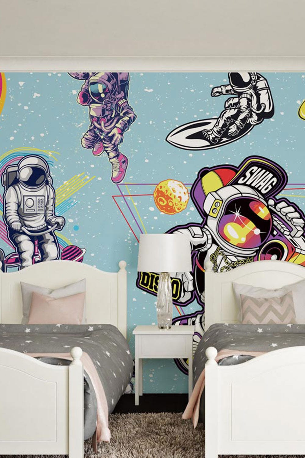 Make Teenager's Bedroom Unique With Multi-Coloured Wallpaper Murals