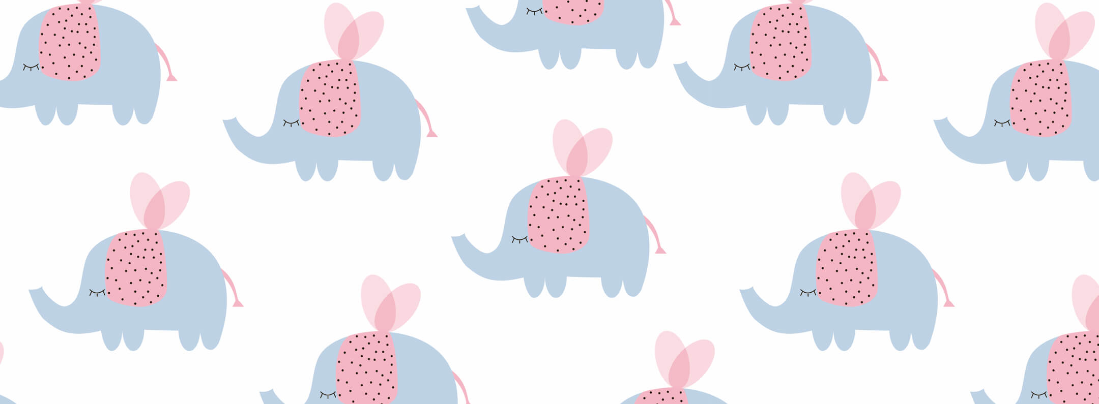 Cute Elephant Wallpaper Mural | Cartoon Animal Wallpaper UK