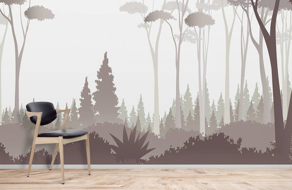 Misty Forest Wallpaper Mural