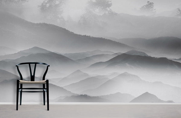 Grey Mountain Wallpaper Mural