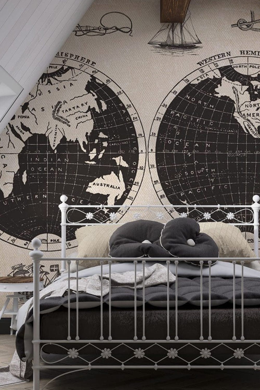 Design A Luxurious Teenage Bedroom With Brown Wallpaper Murals