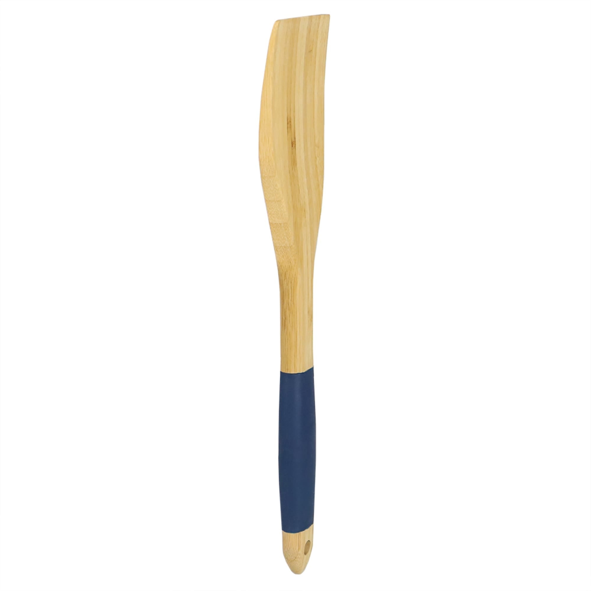 Flat Bamboo Spatula with Indigo Silicone Handle