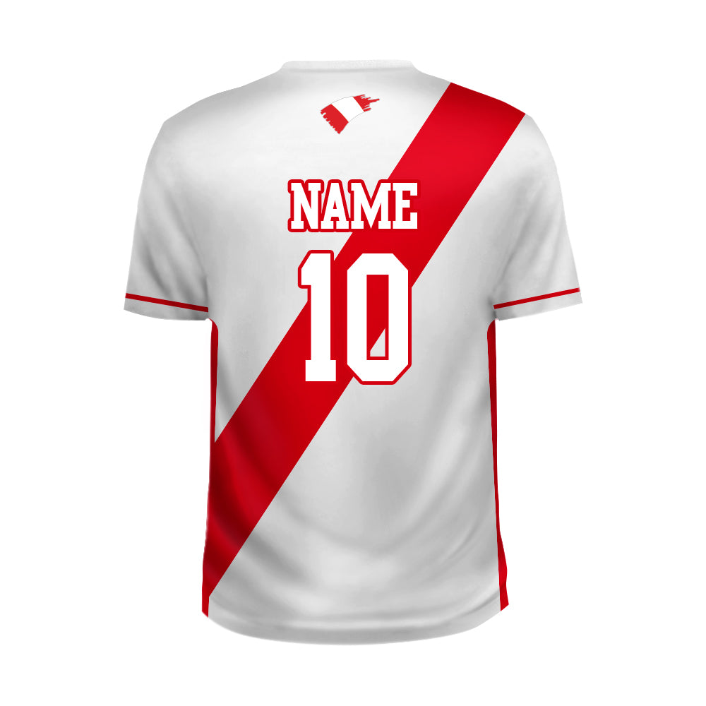 Peru Football Team Fans Home Jersey