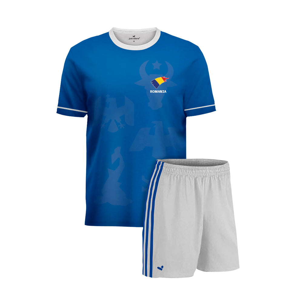 Romania Football Team Fans Away Jersey Set