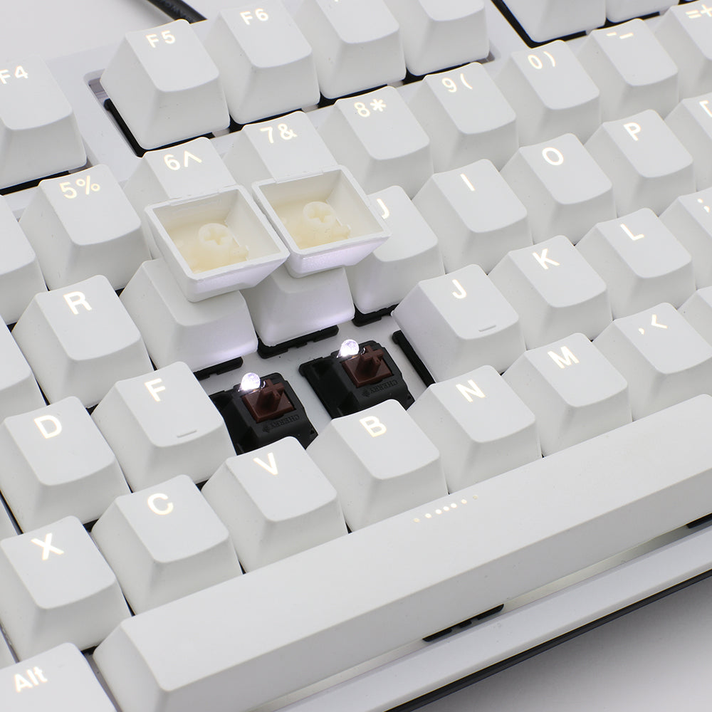 Ducky ONE 2 White LED TKL - Cherry MX Red