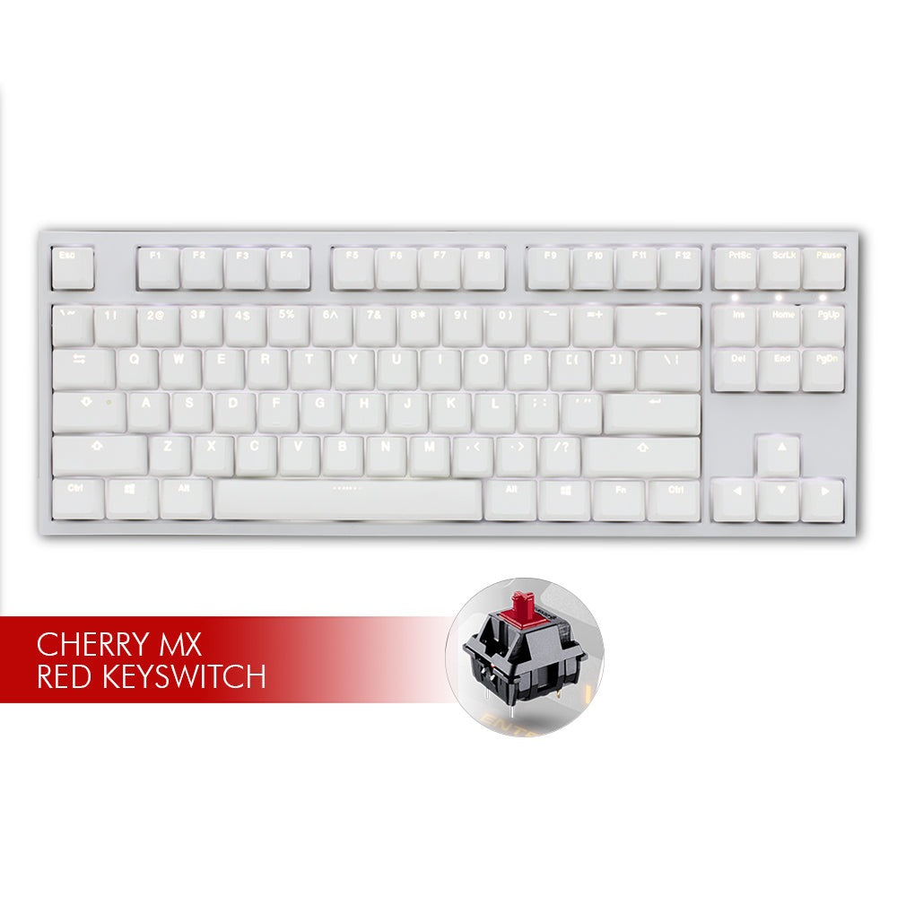 Ducky ONE 2 White LED TKL - Cherry MX Red