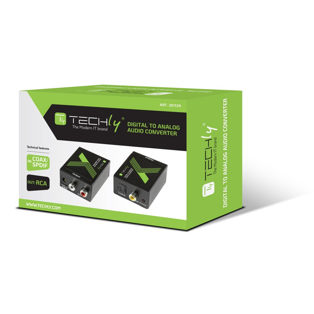 Audio Converter SPDIF to RCA by Techly