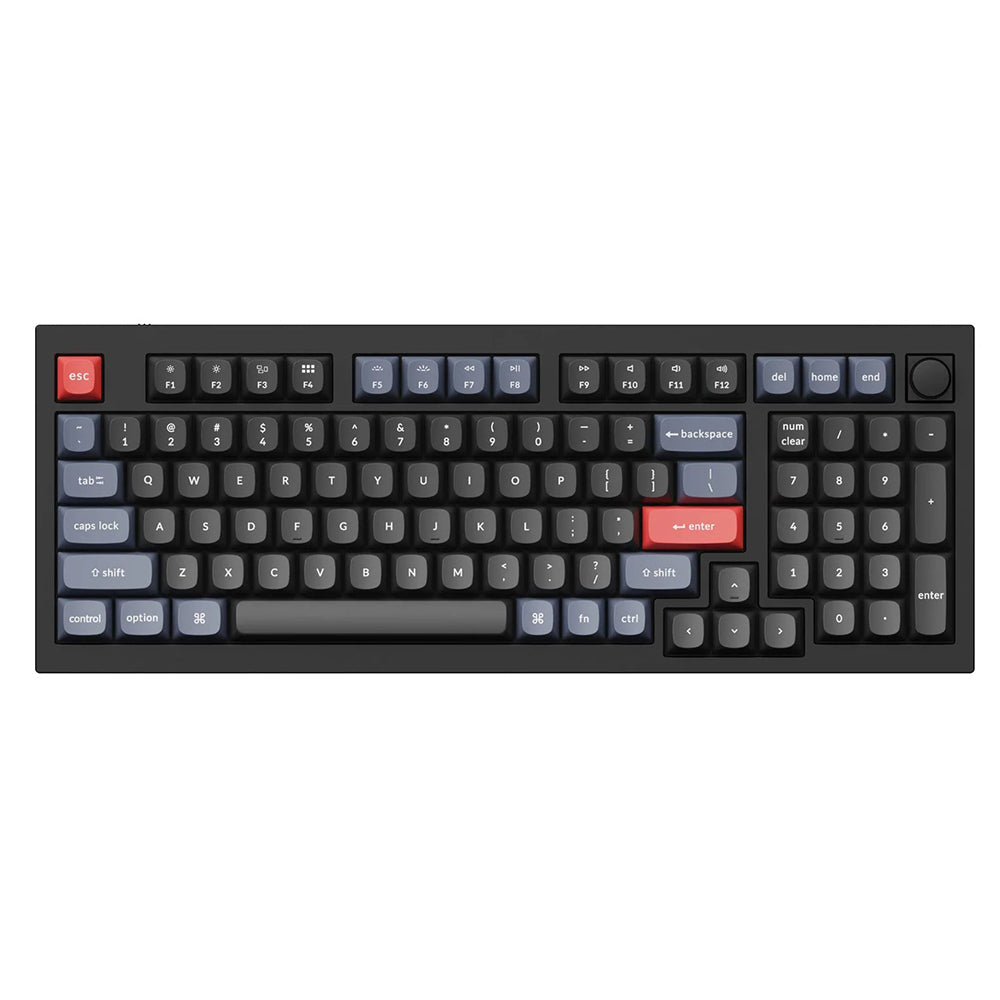 Keychron Q5 Mechanical Keyboard - Black with Knob Gateron Pro Red