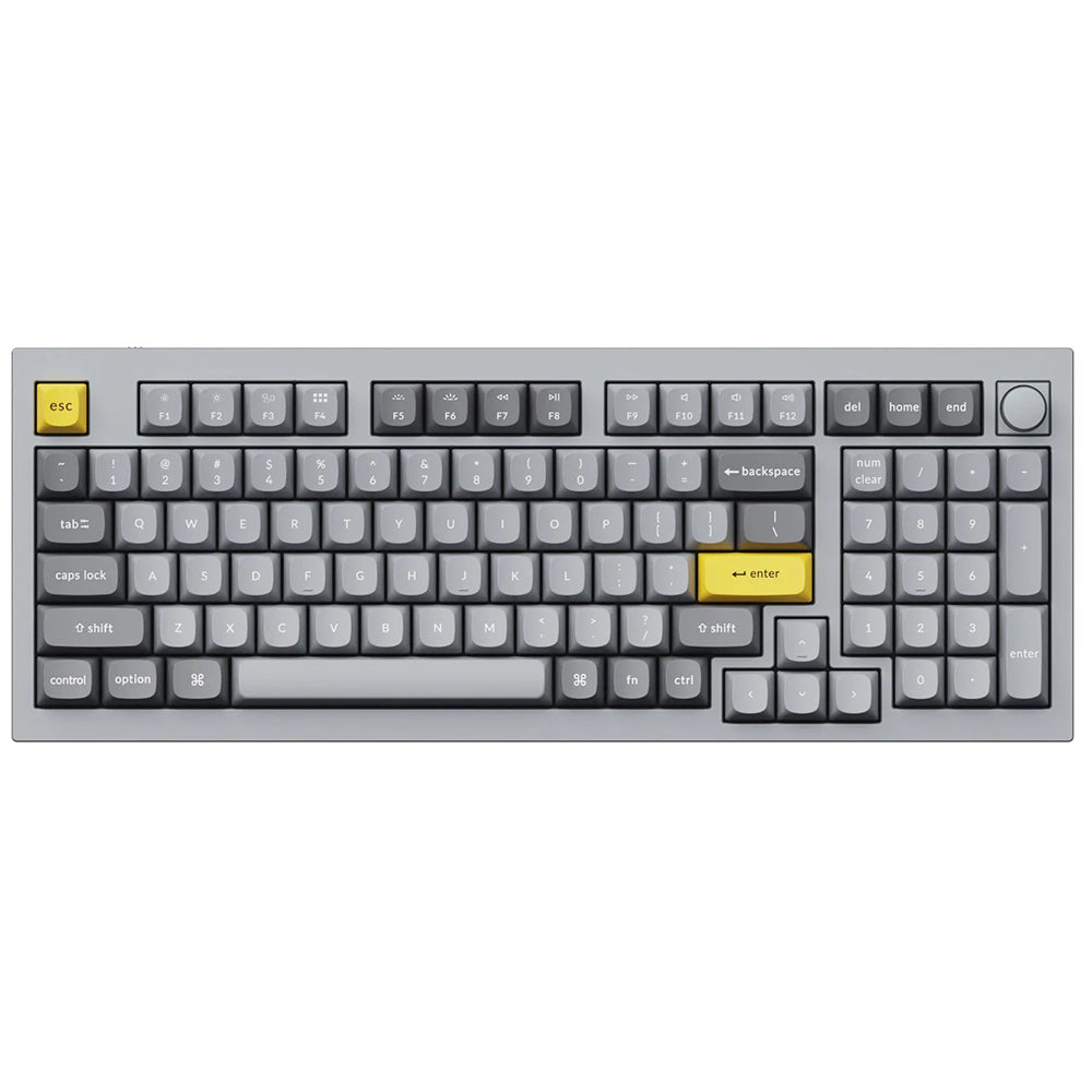 Keychron Q5 Mechanical Keyboard - Grey with Knob Gateron Pro Red