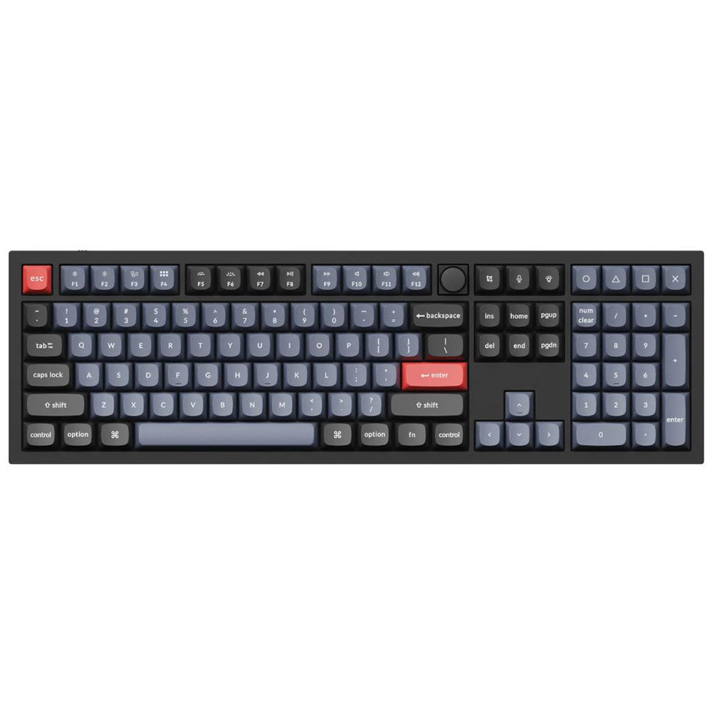 Keychron Q6 Mechanical Keyboard - Black with Knob Gateron Pro Brown Hot-Swappable
