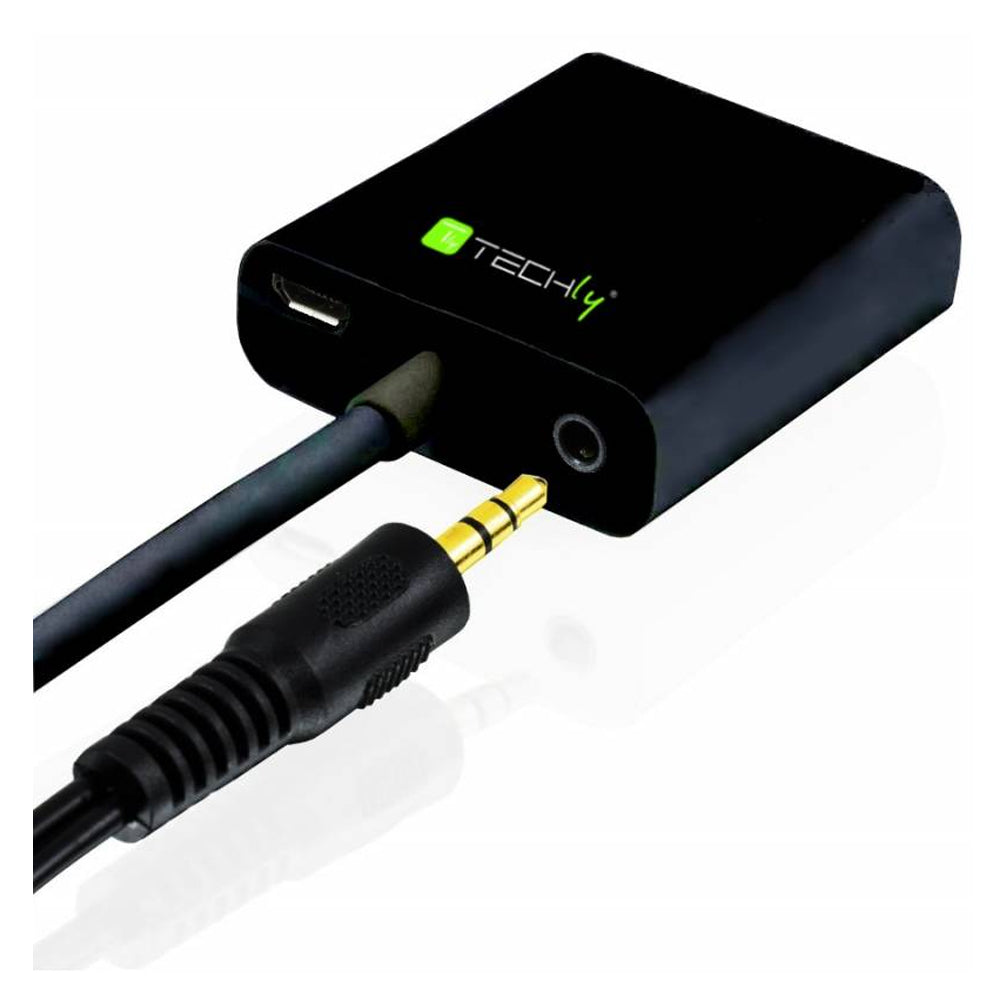 HDMI to VGA Adapter Cable w/Audio by Techly