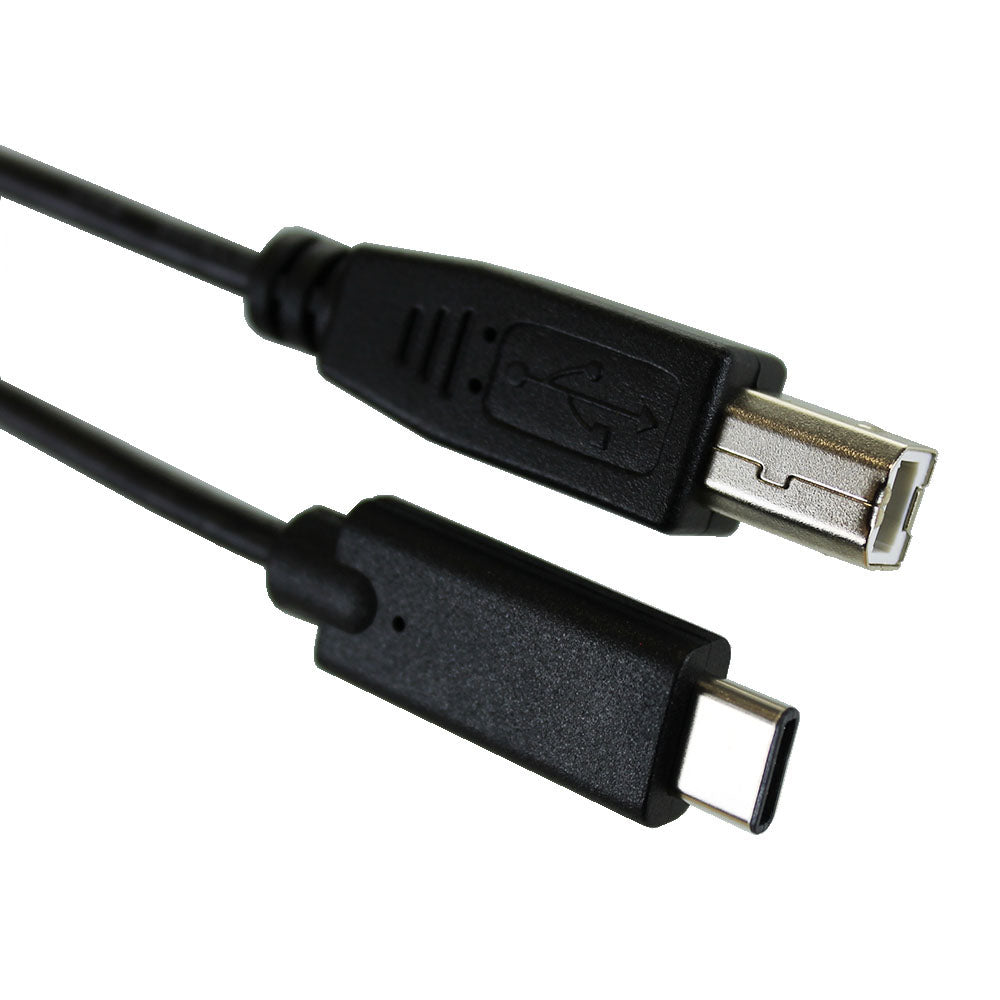 USB 2.0 C Male to B Male, 3ft