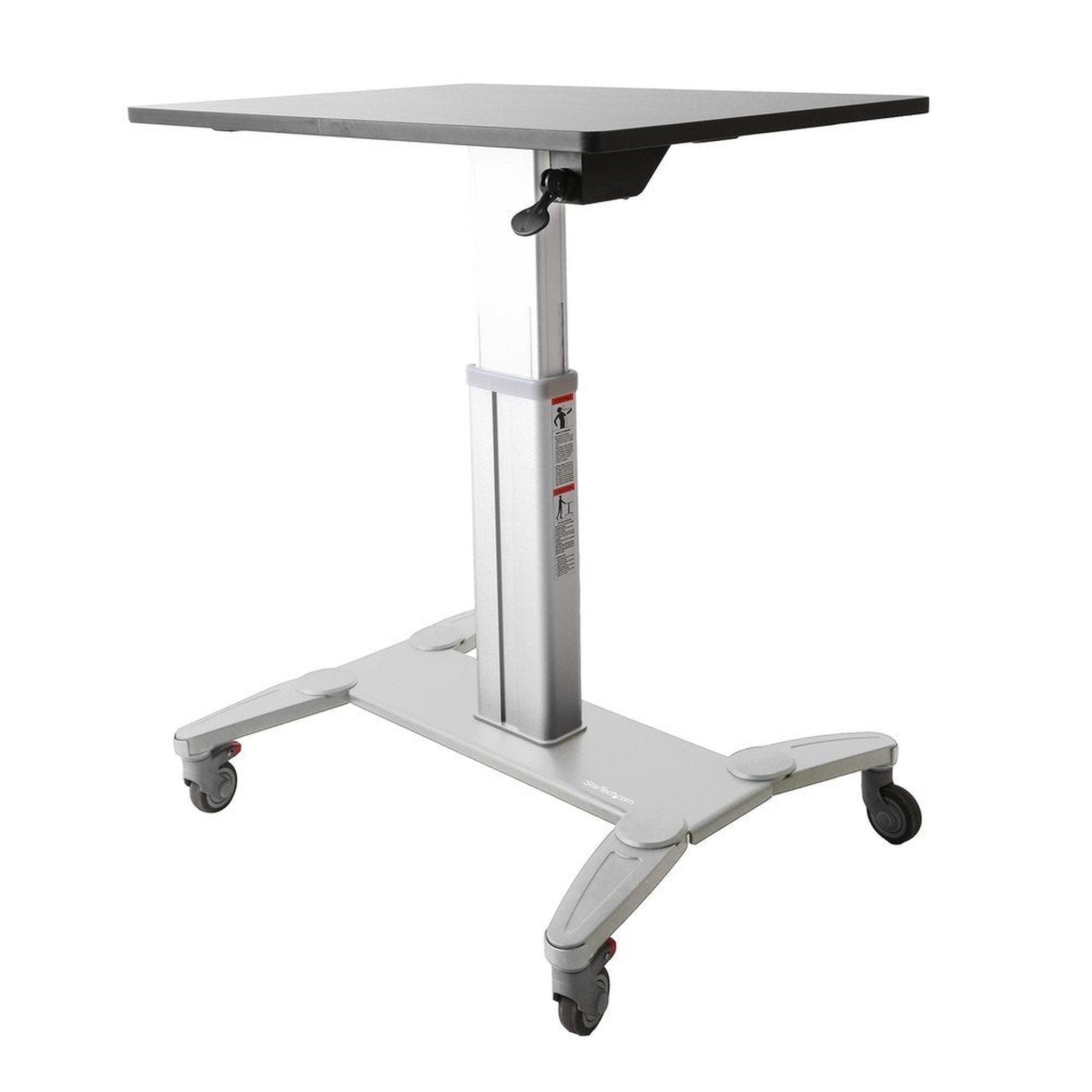 Startech Mobile Standing Desk Ergonomic Cart - On Wheels with One-Touch Locking