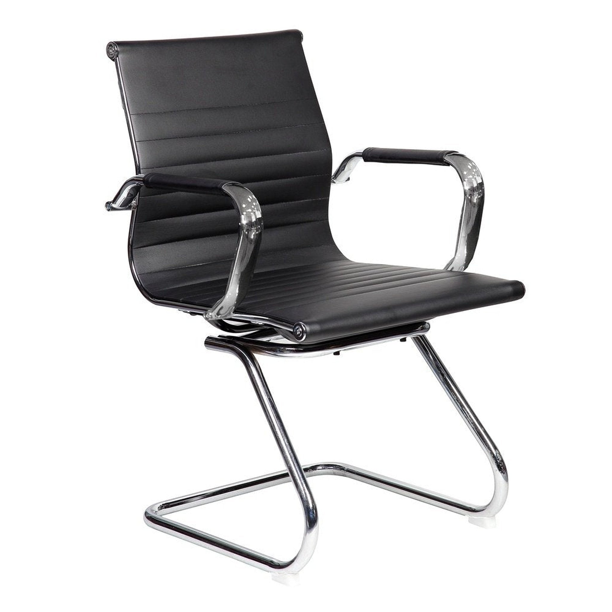 Techni Mobili Modern Visitor Office Chair, Black