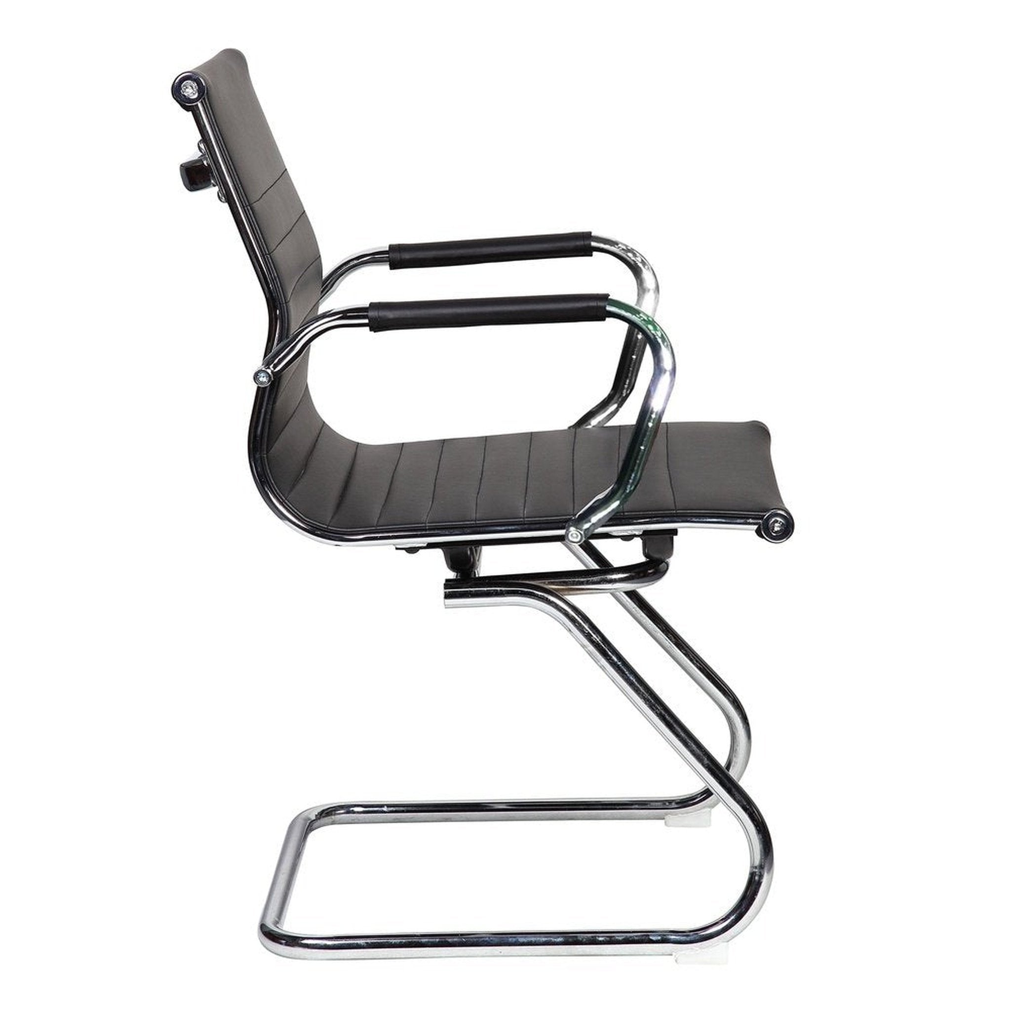 Techni Mobili Modern Visitor Office Chair, Black