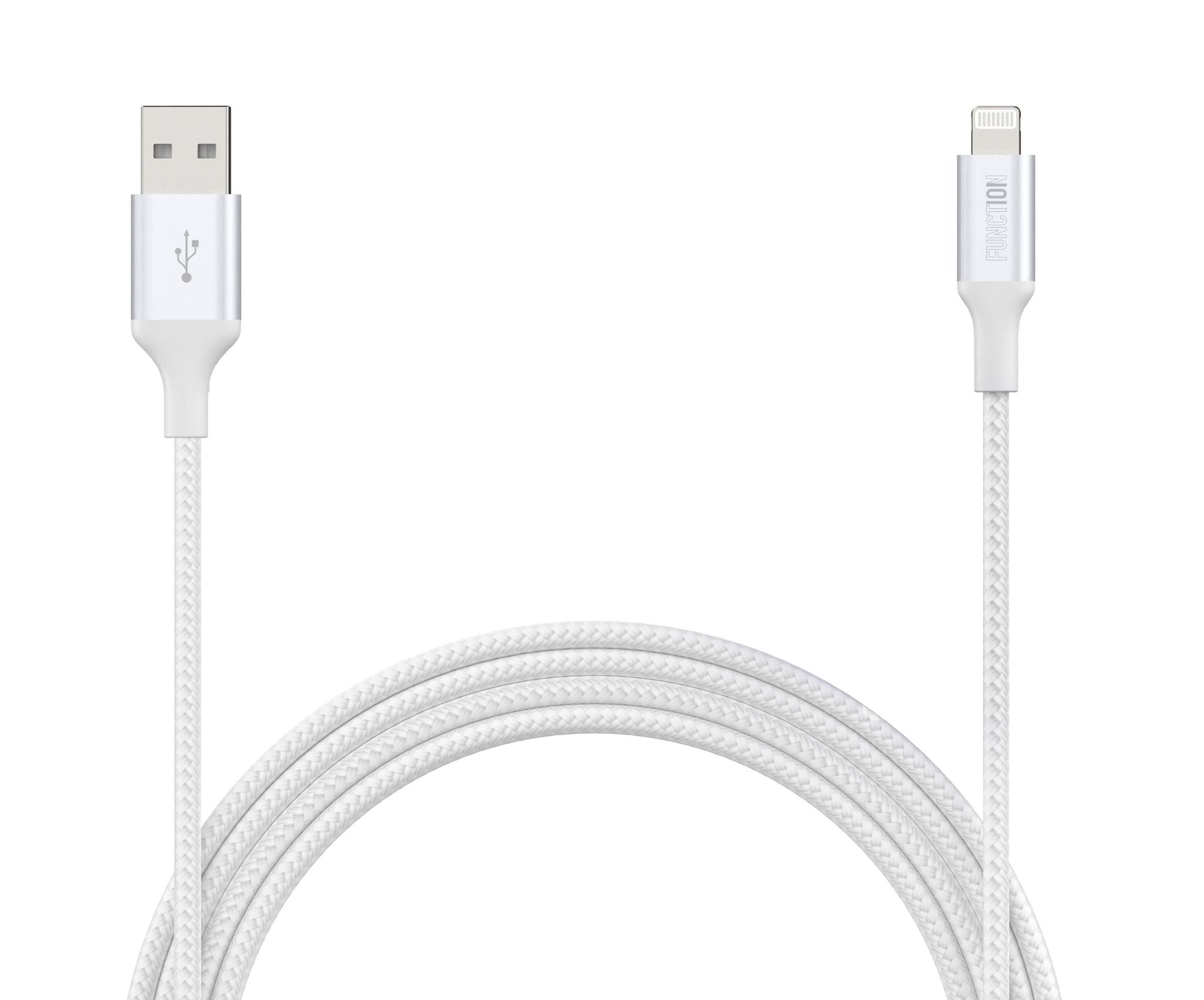 ESSENTIAL MFI CABLE - (USB A to Lightning) - White by Function101