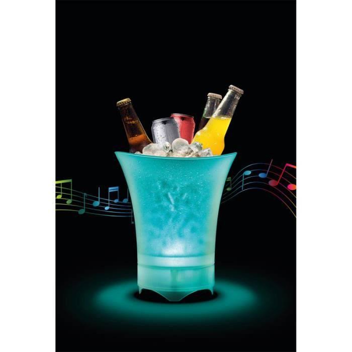 LumiCharge Lumi-Chill - Chilled Ice Bucket Wireless Speaker for  Water,Wine,drinks,4 Hours of Playtime, Perfect Bar Accessories for Home, Portable Ice Bucket, Collapsable with LED Party Light and Speaker