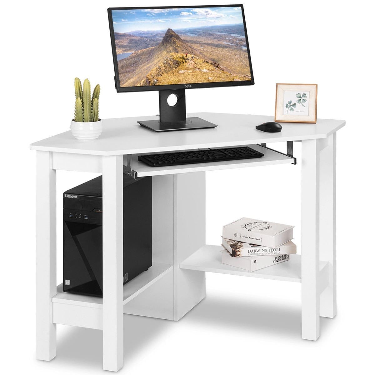 Wooden Corner Desk With Drawer by Plugsus Home Furniture