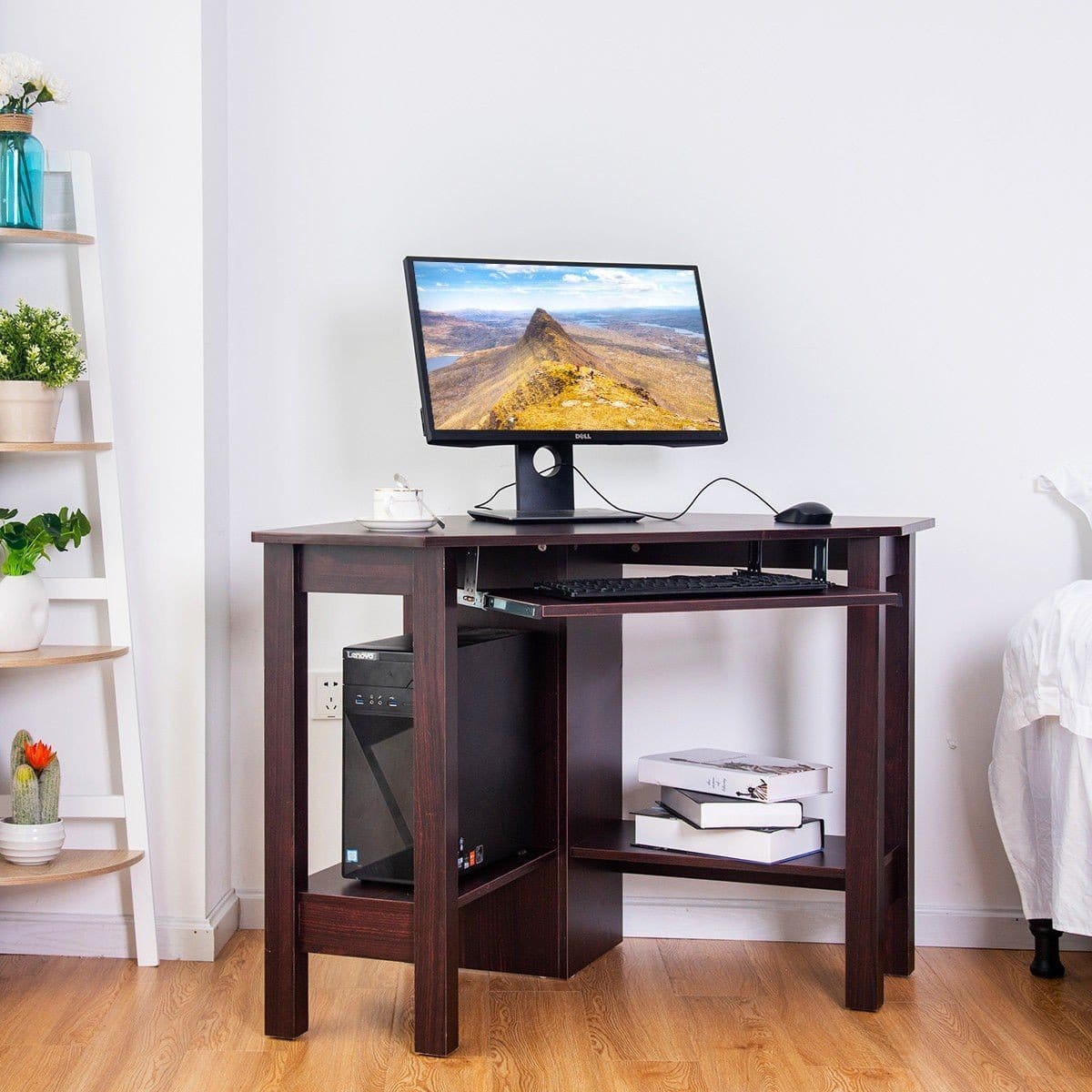 Wooden Corner Desk With Drawer by Plugsus Home Furniture
