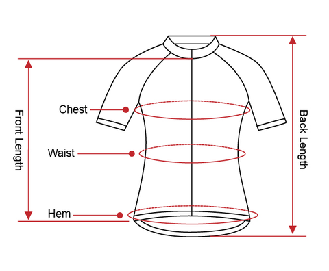 Womens jersey size sales chart