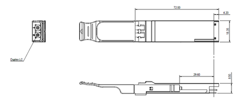 Optical Fiber Transceiver's Mechanical Diagram