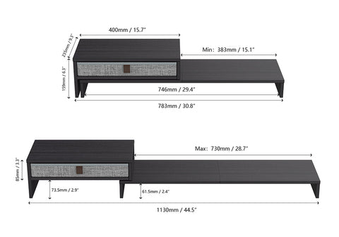 dimension of monitor stand mate
