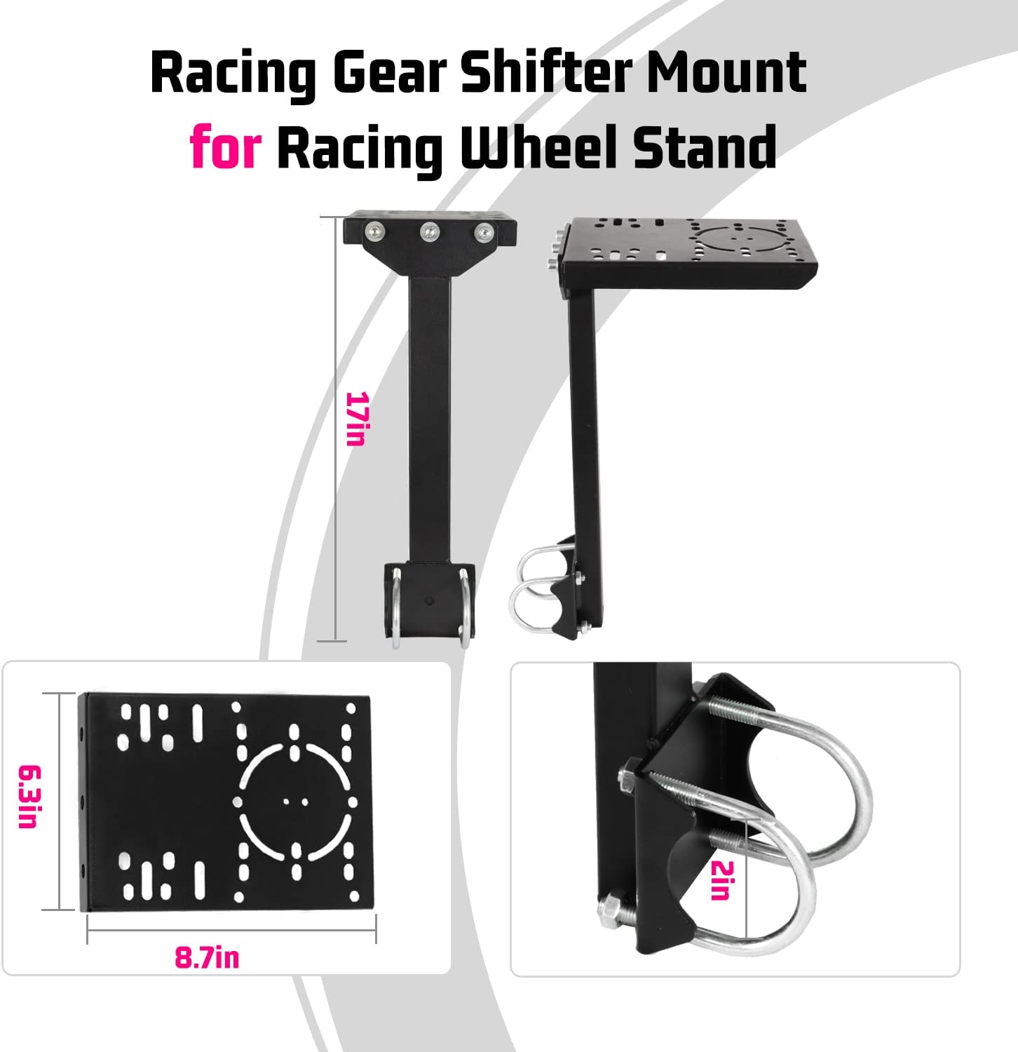 Minneer? Racing/Handbrake/Flight Gear Shifter Mount Suitable for Racing Simulation Cockpit Include Parts, Support All Round Tube Cockpit Series