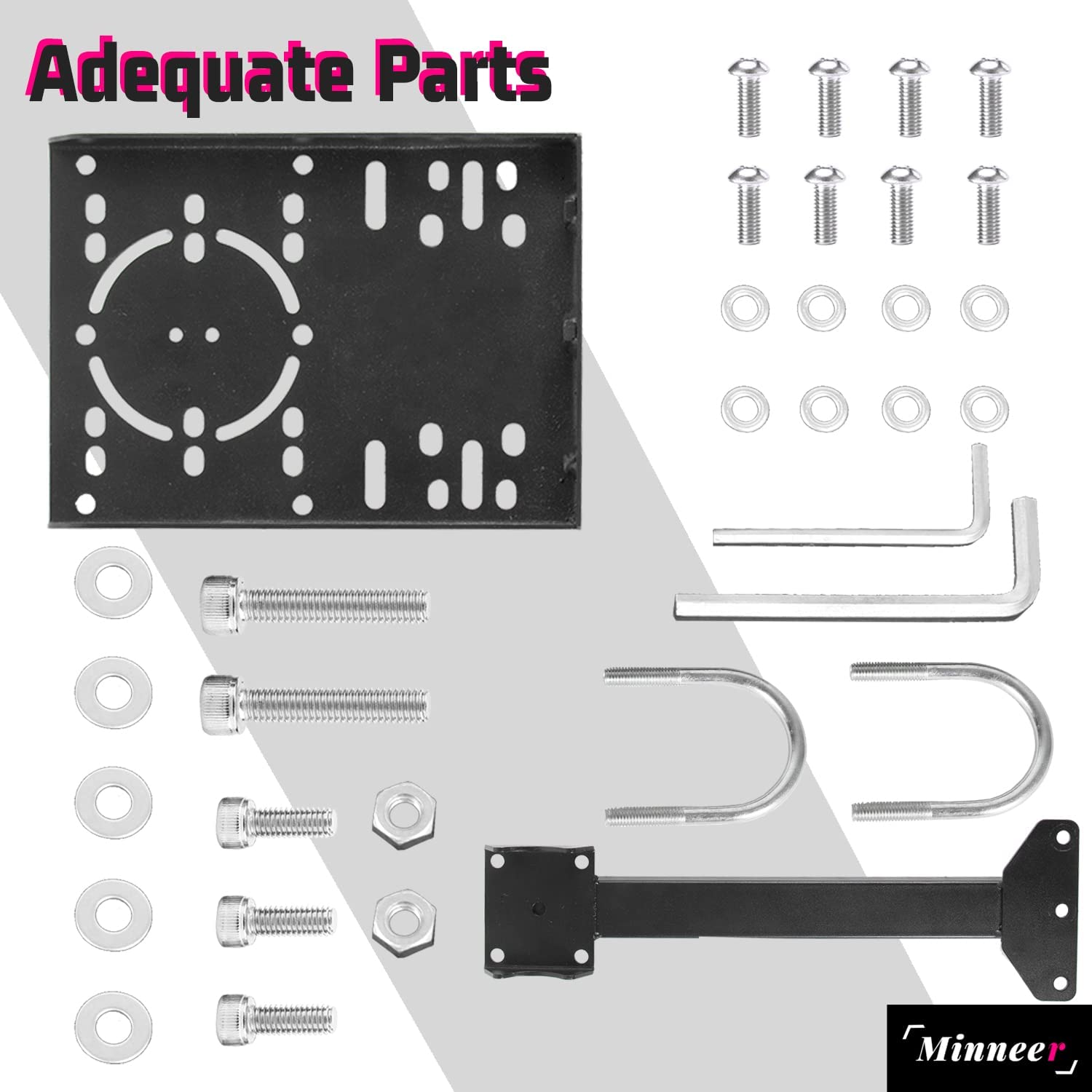 Minneer? Racing/Handbrake/Flight Gear Shifter Mount Suitable for Racing Simulation Cockpit Include Parts, Support All Round Tube Cockpit Series