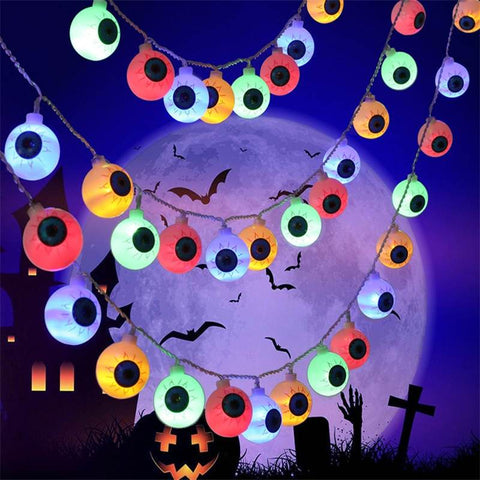 Halloween string lights eye-shape lights