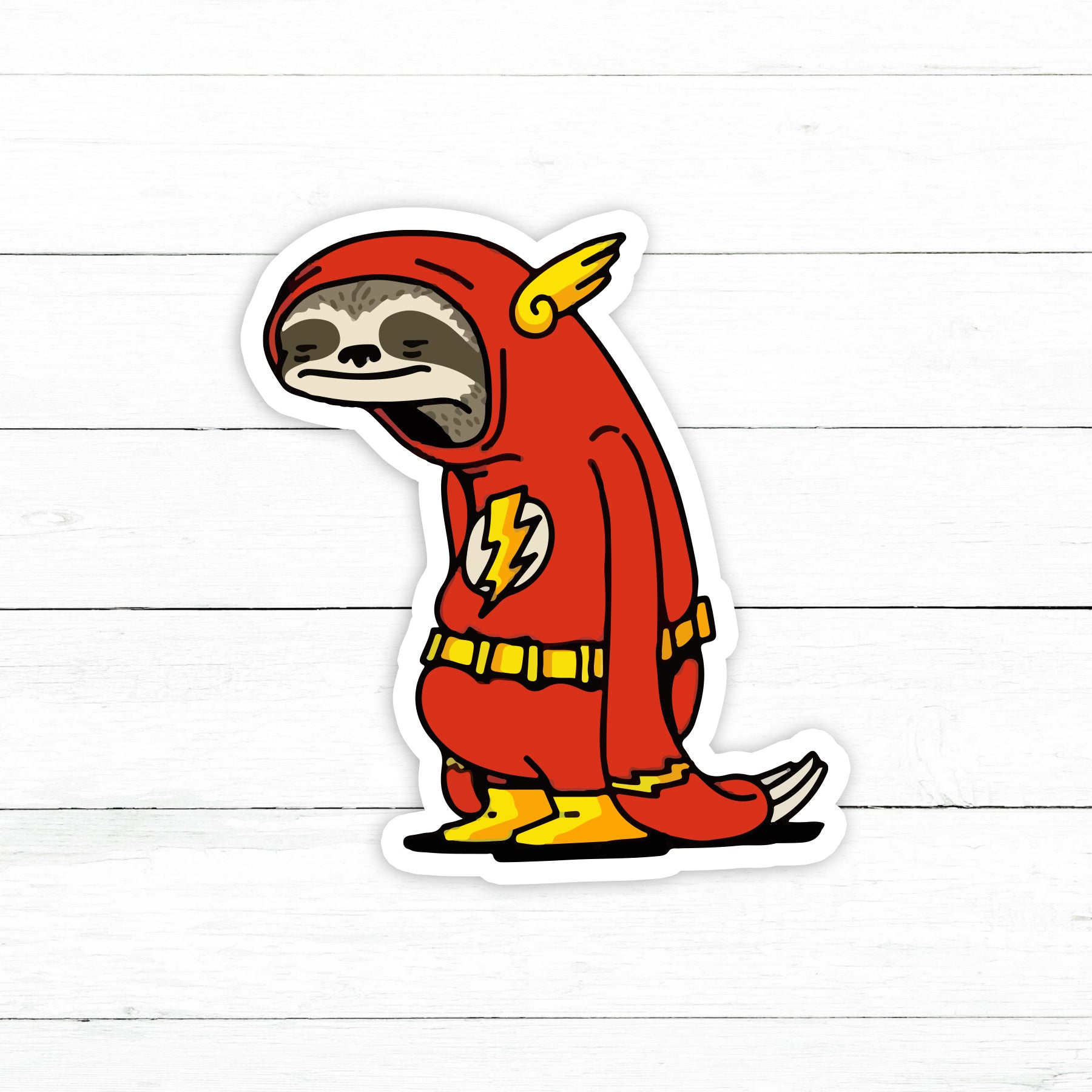 Sloth The Flash Sticker | Waterproof Vinyl Decal | 3in