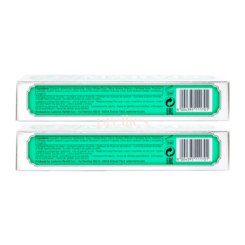 Marvis Classic Strong Mint Toothpaste (Green) 85ml x2pcs (111701)