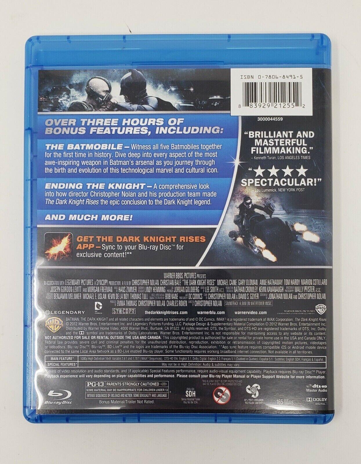 The Dark Knight Rises (Blu-ray + DVD + Ultraviolet) w/ Slip Cover