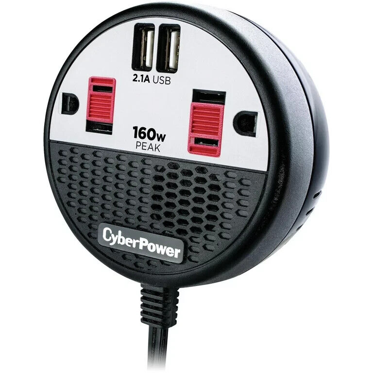 CyberPower 160 Watts Mobile Power Inverter w/AC and 2 USB Ports