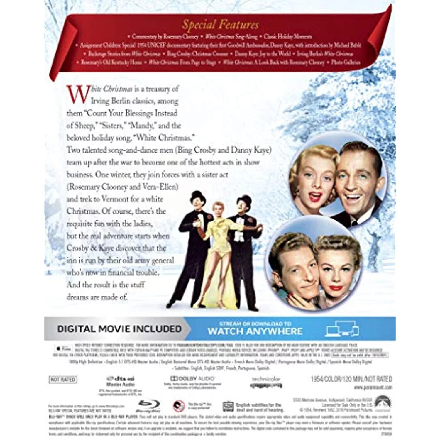 BRAND NEW SEALED! White Christmas (Blu-ray, 1954) 65th Anniversary Edition