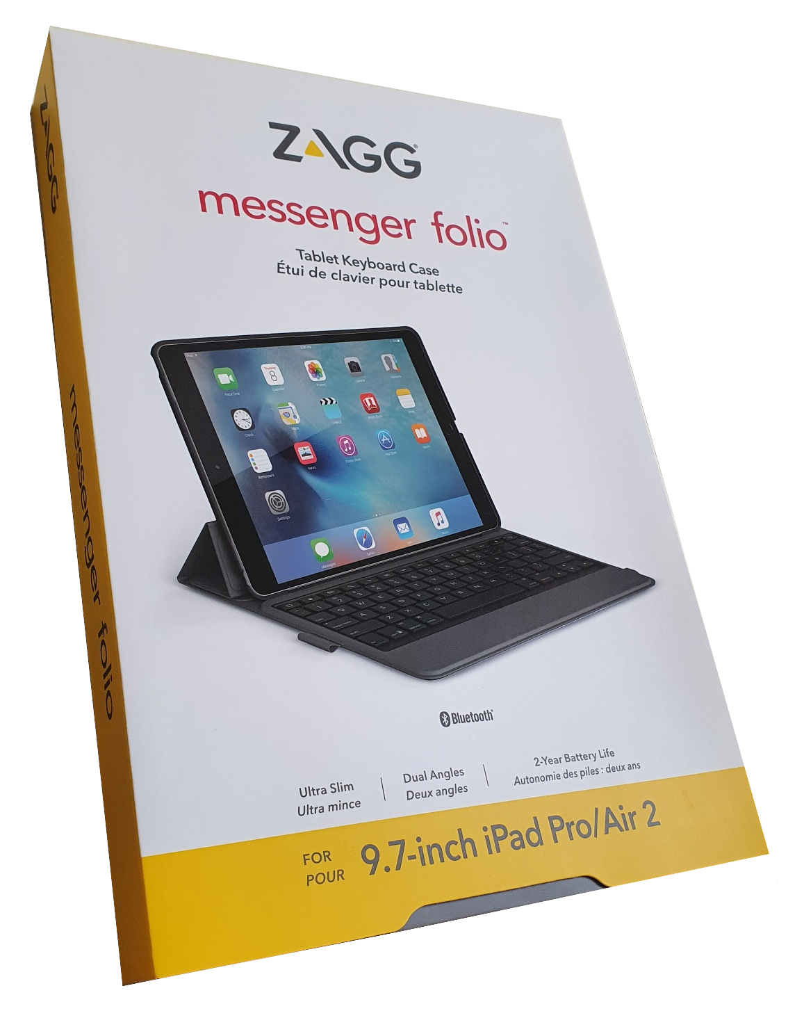 Zagg ID8BSF-BB0 Folio Keyboard Case for Apple iPad Air, Air 2, and iPad Pro 9.7