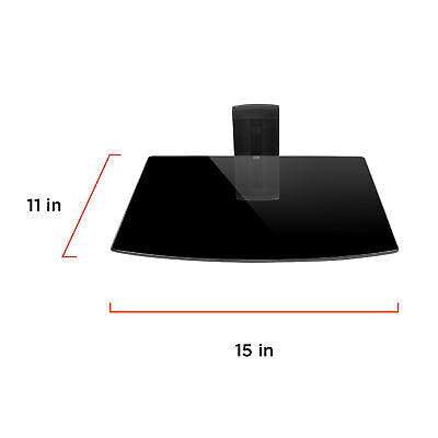 Ematic EMD211 Adjustable Component Wall Mount Shelf Kit with Cable Management