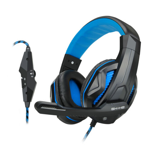 Enhance ENGXH20100BKEW Voltaic GXH2 Wired Stereo Gaming Headset, Black/Blue