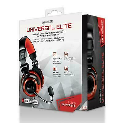Dreamgear Universal Elite Amplified, Wired Stereo Gaming Headset - GA (READ)