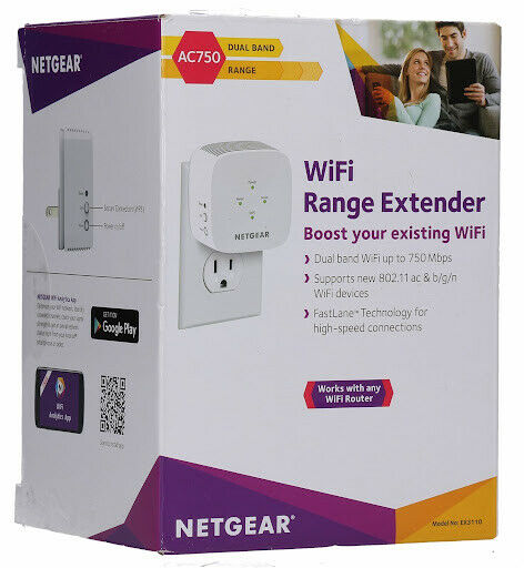 NETGEAR EX3110 AC750 WiFi Range Extender Dual Band, White GA